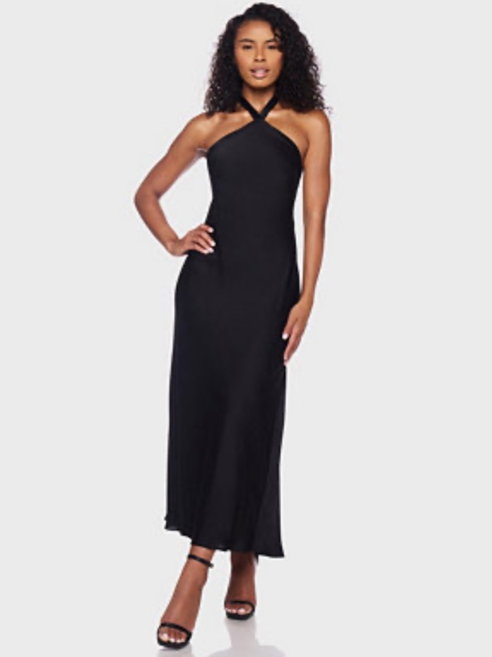 NWT Old Navy Black Halter Midi Dress